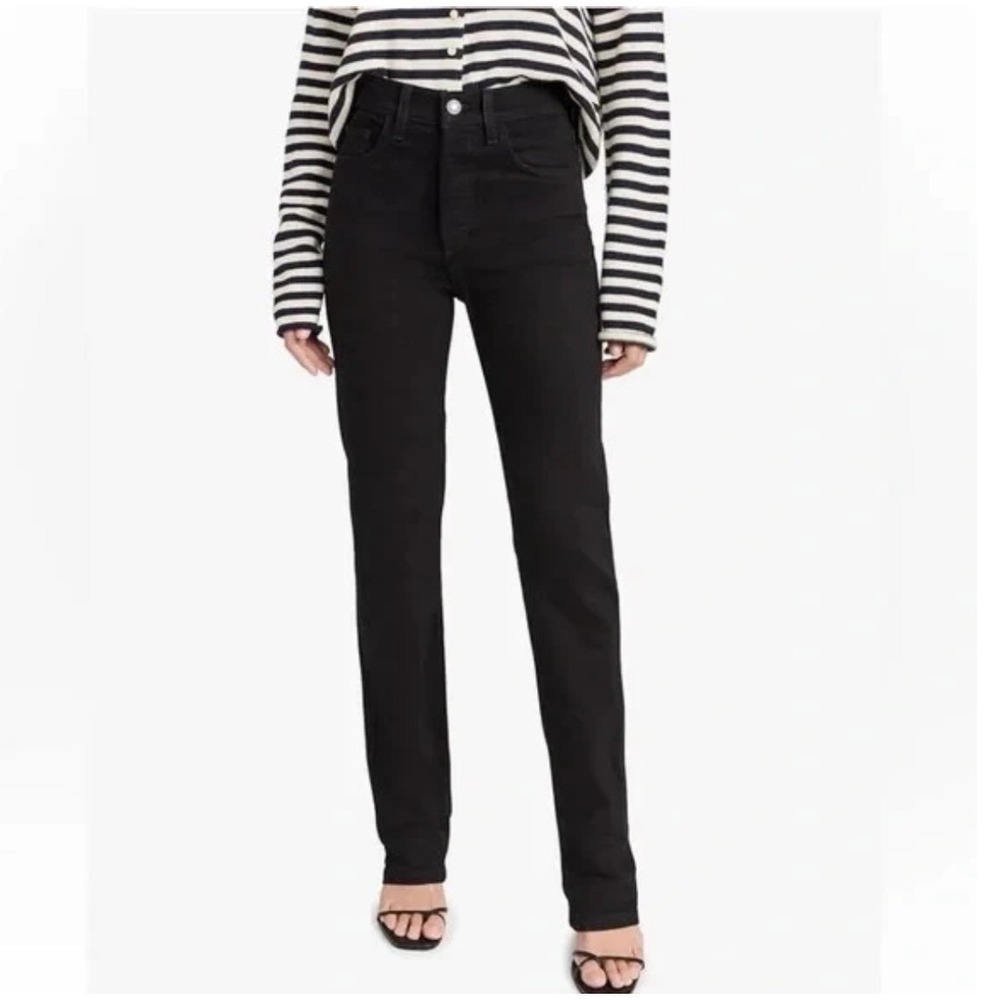 Favorite Daughter The Vivi Kingsley High Rise Straight Leg Black Jeans 31‎